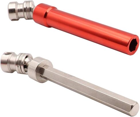 Treehobby 2PCS Steel Universal Drive Shaft CVD Universal Joint Compatible with 1/10 RC Axial SCX10 D90 Tamiya CC01 RC Crawler Car Upgrade Accessories (Red) in Saudi Arabia
