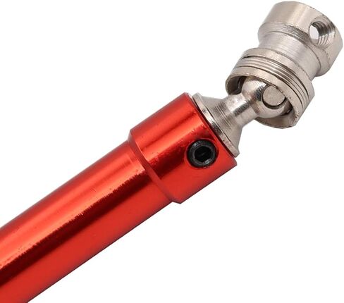Treehobby 2PCS Steel Universal Drive Shaft CVD Universal Joint Compatible with 1/10 RC Axial SCX10 D90 Tamiya CC01 RC Crawler Car Upgrade Accessories (Red) in Saudi Arabia