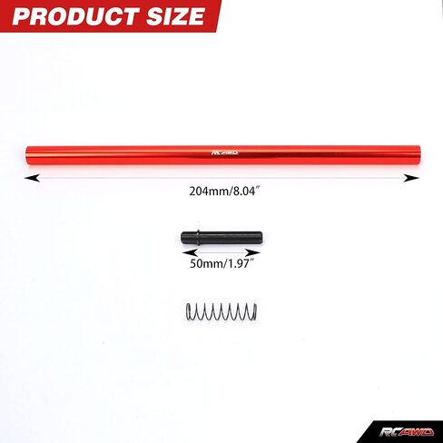 RCAWD Center Driveshaft 205mm for 1/10 ARRMA 3S Big Rock Senton Typhon Infraction Vendetta Upgrades, Aluminum Parts ARAC3955 Red in Saudi Arabia