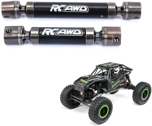 RCAWD 2pcs Center Driveshafts Slider Drive Shafts 66-76mm 84-105mm for RC 1/18 Axial UTB18 Capra Upgrade Parts (Black) in Saudi Arabia