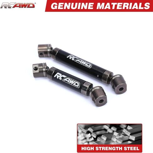 RCAWD 2pcs Center Driveshafts Slider Drive Shafts 66-76mm 84-105mm for RC 1/18 Axial UTB18 Capra Upgrade Parts (Black) in Saudi Arabia