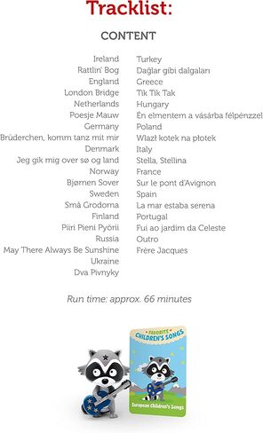 Tonies European Children's Songs Audio Play Character in Saudi Arabia