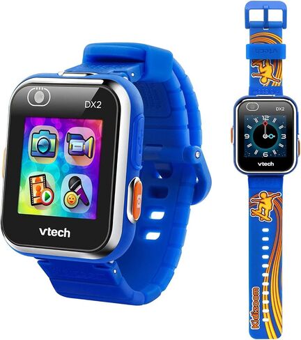 VTech KidiZoom Smartwatch DX2, Special Edition Skateboard Swoosh with Bonus Royal Blue Wristband in Saudi Arabia