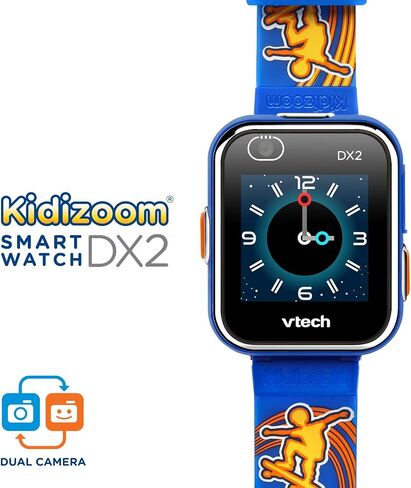 VTech KidiZoom Smartwatch DX2, Special Edition Skateboard Swoosh with Bonus Royal Blue Wristband in Saudi Arabia