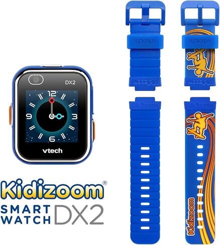 VTech KidiZoom Smartwatch DX2, Special Edition Skateboard Swoosh with Bonus Royal Blue Wristband in Saudi Arabia
