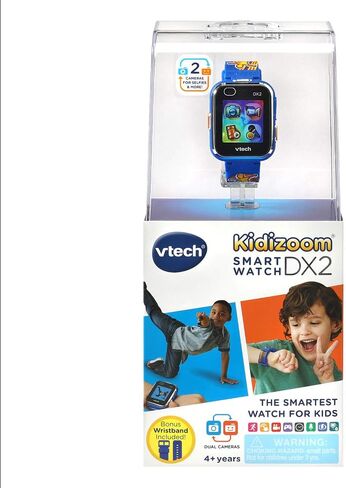 VTech KidiZoom Smartwatch DX2, Special Edition Skateboard Swoosh with Bonus Royal Blue Wristband in Saudi Arabia