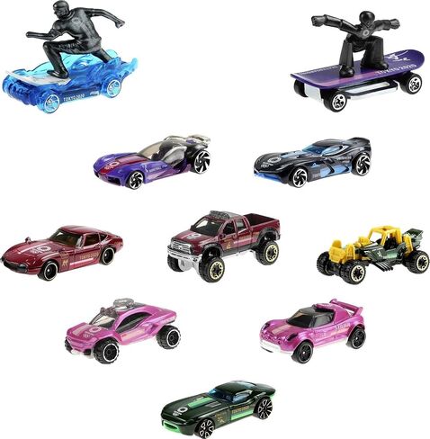 Hot Wheels Tokyo 2020 Olympics 10 Castings In 1 Pack Features 1:64 Scale Cars With Popular Sports Themes Treasure Hunt Car Collectible Ages 3 And Older in Saudi Arabia