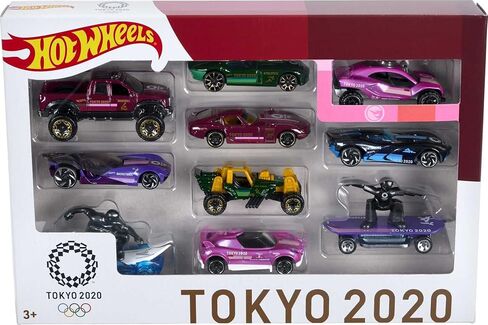 Hot Wheels Tokyo 2020 Olympics 10 Castings In 1 Pack Features 1:64 Scale Cars With Popular Sports Themes Treasure Hunt Car Collectible Ages 3 And Older in Saudi Arabia