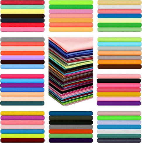 600 Pcs 4 x 4 Inch Solid Color Cotton Fabric Square Quilting Patchwork Fabric Pre Cut Multi Color Quilting Fabric Bundles for DIY Crafts Cloths Accessory in Saudi Arabia