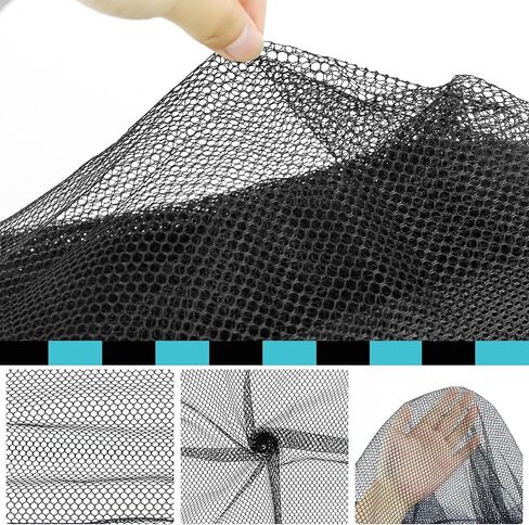 Wpxmer Black Mesh Fabric 29.5 x 62.9 Inch, Nylon Mesh Netting for Backpack Pocket Straps, Netting Clothes and Other DIY Craft in Kuwait