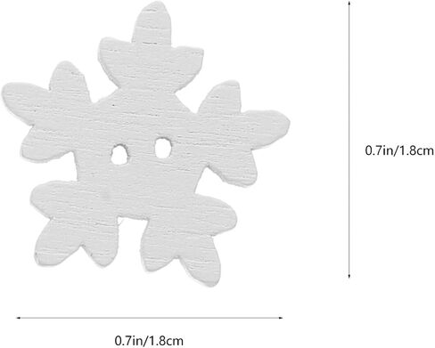 Milisten 50pcs Wood Snowflake Buttons, Christmas Snowflakes Buttons, White Wooden Snowflake Buttons, Christmas Snowflake Charms for Knitting Sewing DIY Scrapbook Crafts Xmas Decoration in Saudi Arabia