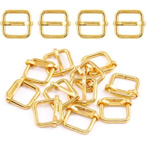 Swpeet 60Pcs 1/2 Inch - 13mm Sliver Metal Rings Metal Rectangle Adjuster Triglides Slides Buckle, Roller Pin Buckles Slider Strap Adjuster Keychains for Belt Bags DIY Accessories (Sliver, 1/2 Inch) in Kuwait