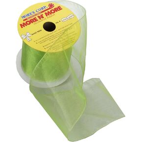 Morex Ribbon Wired 1-Inch Chiffon Ribbon with 25-Yard Spool, Apple in Saudi Arabia