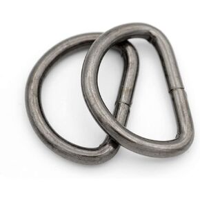 CRAFTMEMORE 100 Pack 1/2 Inch Metal D-Rings Non Welded Dee Ring for Bag Belt Lanyard DIY Craft Accessories (Antique Brass)