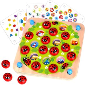 ملحق لعبة ذاكرة Nene Toys Ladybug مع 24 نمطًا إضافيًا - بطاقات ذاكرة إضافية بها أرقام وحروف وحيوانات وأجزاء الجسم للعبة الذاكرة - مستويات مختلفة من الصعوبة in Saudi Arabia