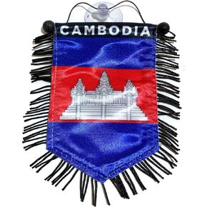 Cambodia flag for Car Home Wall Door Window accessories Haning Banner flags Auto decoration in Saudi Arabia