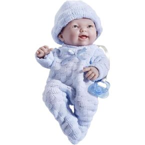 JC Toys - Mini La Newborn First Day | Anatomically Correct Real Girl Baby Doll | 9.5" All-Vinyl | Includes Knit Outfit, Hat and Pacifier | Designed by Berenguer | Ages 2+ , Pink