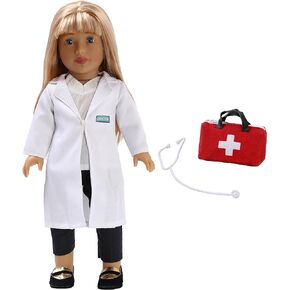 مجموعة دمى عصرية من DOLLFUN Career Girls مقاس 18 بوصة جلوريا (محامية في لندن) دمية عصرية مع شعر للتصفيف والملابس والأحذية والإكسسوارات. شعر أسود وعيون بنية، أمريكي من أصل أفريقي