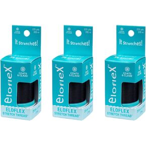 C&C Eloflex Streatchable Thread 3 - Pack of Black Thread in Saudi Arabia