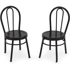 2Pcs Miniature Bistro Chair 1:12 Scale Furniture Miniature Metal Chairs Dollhouse Soldier Accessories Model Artificial Home Iron Dinning Chair Fairy Garden Building Scene Ornaments (White) in Saudi Arabia