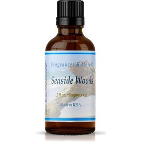 زيت عطري من سيسايد وودز، رائحة لصنع الصابون والشموع، يستخدم مع موزعات الهواء، زجاجة كهرمانية بسعة 2 اونصة مع قطارة اورو لسهولة التوزيع، وليس زيتًا عطريًا. in Kuwait