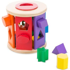 Melissa & Doug Match and Roll Shape Sorter - Classic Wooden Toy in Kuwait