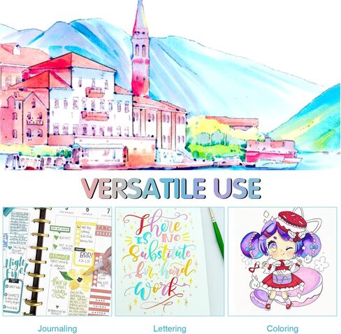 اقلام ماركر فرشاة من ريستلي مكونة من 50 لون باستيل لكتب التلوين للبالغين، قلم تحديد فني مزدوج الاطراف، قلم تلوين بطرف رفيع ومجموعة قلم فرشاة للملاحظات والحروف والرسم والرسم ودفتر اليوميات in Kuwait