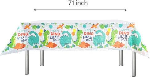 2 قطعة مفرش مائدة ديناصور لفرش الطاولة ديناصور لديكور حفلات عيد الميلاد (70 بوصة × 42 بوصة) in Kuwait