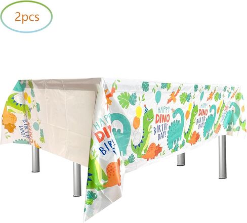 2 قطعة مفرش مائدة ديناصور لفرش الطاولة ديناصور لديكور حفلات عيد الميلاد (70 بوصة × 42 بوصة) in Kuwait