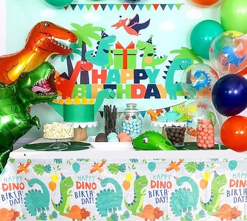 2 قطعة مفرش مائدة ديناصور لفرش الطاولة ديناصور لديكور حفلات عيد الميلاد (70 بوصة × 42 بوصة) in Kuwait