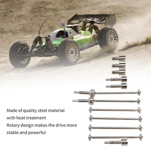 LIULDASHUN Rc Cvd Drive Shaft Kit Upgrade Part, Metal with Joint Cup Dog Bone with WLtoys 144001 1/10 RC Car, Wheel Stub Axle Adapter and Axle Hub Compatible, Upgrade Parts for 1/10 Rc Car in Kuwait