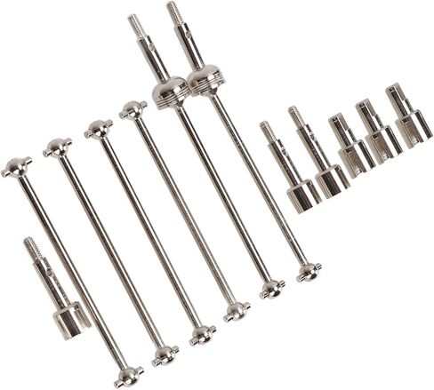 LIULDASHUN Rc Cvd Drive Shaft Kit Upgrade Part, Metal with Joint Cup Dog Bone with WLtoys 144001 1/10 RC Car, Wheel Stub Axle Adapter and Axle Hub Compatible, Upgrade Parts for 1/10 Rc Car in Kuwait