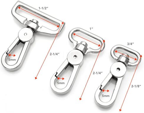CRAFTMEMORE 2pcs Snap Hooks Swivel Push Gate Clip Metal Lobster Clasps Purse Accessories SRCH (1 1/2 Inches, Brushed Brass) in Saudi Arabia
