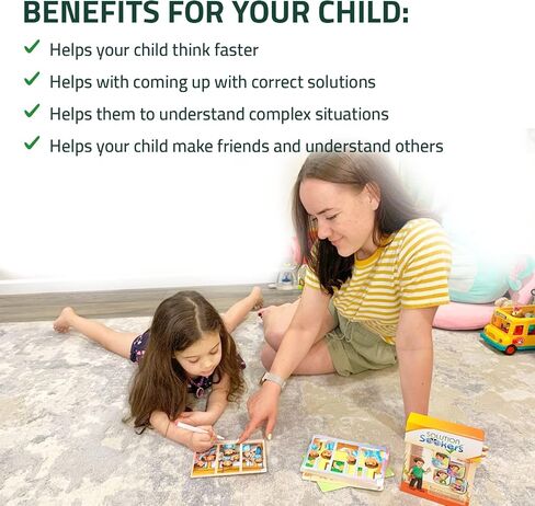 Solution Seekers Problem Solving Scenarios for Kids - Autism Learning Materials - Speech Therapy Materials, Emotional Regulation, and Reasoning Skills - Therapy Cards for Therapists and ASD Kids in Saudi Arabia