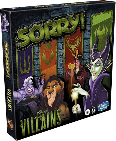 هاسبرو جيمنج آسف! لعبة اللوحة: لعبة Disney Villains Edition للأطفال، ألعاب عائلية للأعمار من 6 سنوات فما فوق (حصريًا لأمازون) in Saudi Arabia