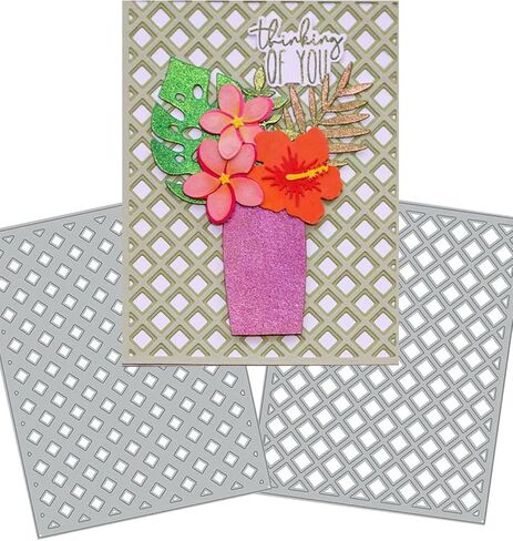 Ammsochy Cutting Dies for Paper Card Making 2 Pack Background Metal Scrapbooking Tools DIY Craft Embossing Album Arts Supplies (Scattering Oblique and Horizontal Stripe Set), scrapbooking dies cut in Saudi Arabia