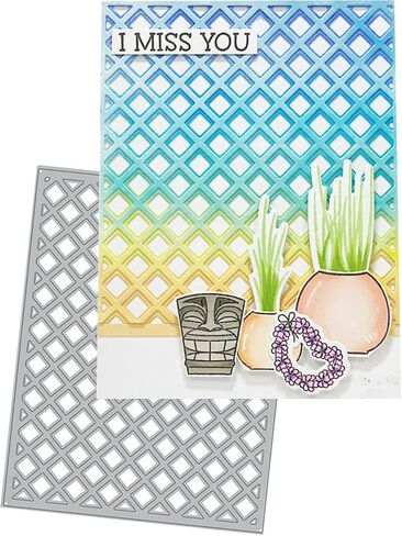Ammsochy Cutting Dies for Paper Card Making 2 Pack Background Metal Scrapbooking Tools DIY Craft Embossing Album Arts Supplies (Scattering Oblique and Horizontal Stripe Set), scrapbooking dies cut in Saudi Arabia