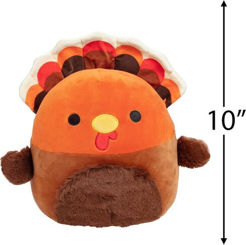 Squishmallows Original 10-Inch Gobrianna The Turkey - Official Jazwares Plush - Collectible Soft & Squishy Turkey Stuffed Animal Toy - Add to Your Squad - Gift for Kids, Girls & Boys in Kuwait