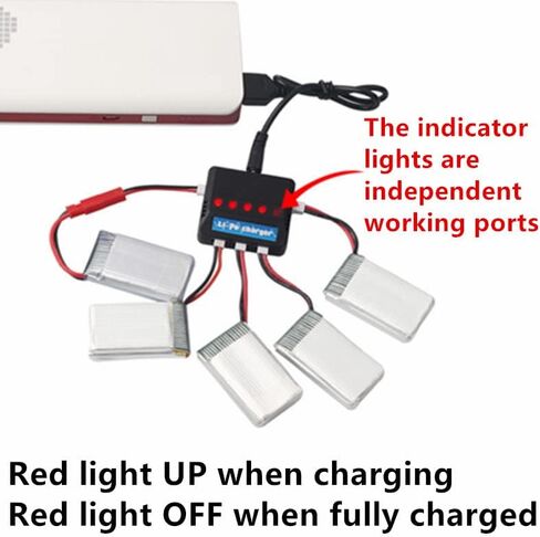 بطارية LI-PO 3.7 فولت 300 مللي أمبير في الساعة لجهاز التحكم عن بعد بمقياس 1/18 Shark UDI U816 U830 F180 E55 FQ777 FQ17W RC بدون طيار لطائرة Syma X11 X11C 4 حزم مع شاحن بطارية ذكي 5 في 1 in Kuwait