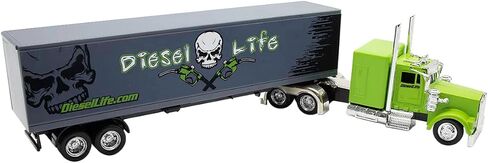 New Ray SS15353BDL 1:43 Scale Diesel Life Die Cast Truck, Black and Green in Saudi Arabia