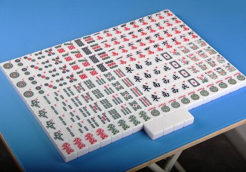 مجموعة ألعاب YINIUREN American Mahjong مقاس كبير 1.6 بوصة 166 قطعة من البلاط الأمريكي Mahjong مجموعة ميلامين Mah-Jongg (وردي، 1.6 × 1.2 × 0.8 بوصة) in Kuwait