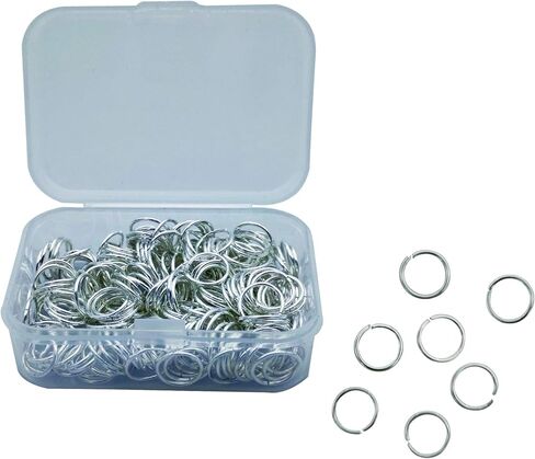 250 قطعة خواتم القفز لصنع المجوهرات 10 مم مطلية بالفضة خواتم قفز مفتوحة لمستلزمات صناعة الحرف اليدوية اليدوية اليدوية اليدوية اليدوية in Kuwait