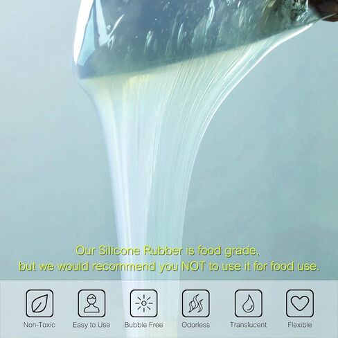 مجموعة صنع قوالب السيليكون - 0.5 جالون / 4.5 رطل من مطاط السيليكون السائل الشفاف مع صبغة السيليكون، قوالب التشكيل مع التعليمات - نسبة 1: 1 15 أمبير لصنع قالب السيليكون لقوالب الراتنج والصب in Kuwait