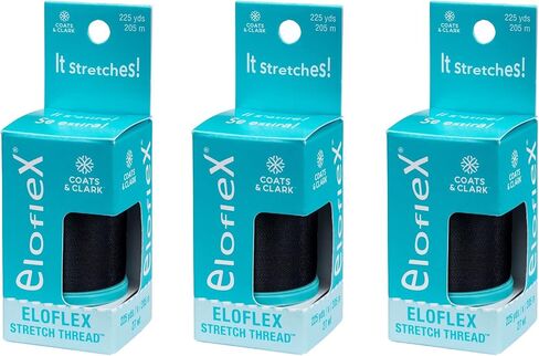 C&C Eloflex Streatchable Thread 3 - Pack of Black Thread in Saudi Arabia