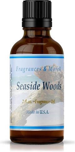 زيت عطري من سيسايد وودز، رائحة لصنع الصابون والشموع، يستخدم مع موزعات الهواء، زجاجة كهرمانية بسعة 2 اونصة مع قطارة اورو لسهولة التوزيع، وليس زيتًا عطريًا. in Kuwait
