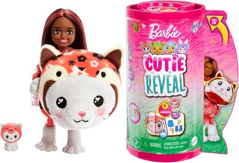 Barbie Cutie Reveal Chelsea Doll & Accessories, Animal Plush Costume & 6 Surprises Including Color Change, Teddy Bear as Dolphin in Saudi Arabia