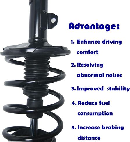 مجموعة زنبرك لفائف الصدمات الامامية من اوفانو، متوافقة مع تويوتا كورولا 2003-2008، مجموعة امتصاص الصدمات الزنبركية الملفوفة Repl. 172114 172115 in Kuwait