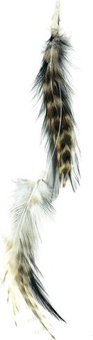 وصلات شعر ريش 12742 من ديزاينر فيذرز، قطعتين، وصلة سوداء مصبوغة in Kuwait