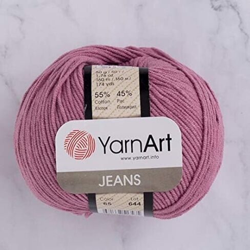 55% Cotton 45% Acrylic YarnArt Jeans Sport Yarn 1 Skein/Ball 50 gr 174 yds (35) in Kuwait