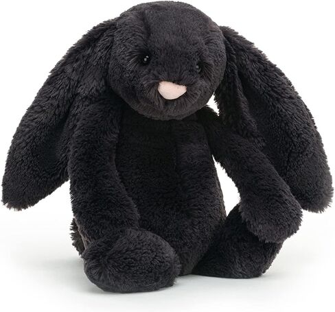 Jellycat Bashful Inky Black Bunny Stuffed Animal, Medium in Saudi Arabia